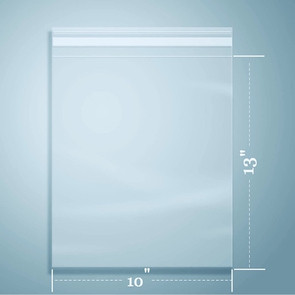 100 10x13 Clear Self Seal Poly Bags | Poly Mailers | PolyMailers | Resealable - Picture 2 of 5